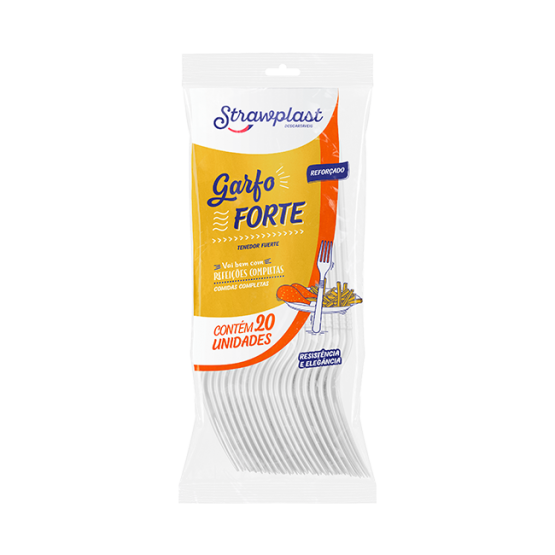 Garfo Forte Strawplast c/50un