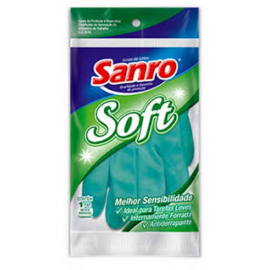 Luva de Borracha Sanro Soft