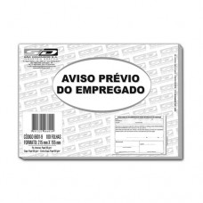 Bloco Aviso Prévio do Empregado 100f São Domingos