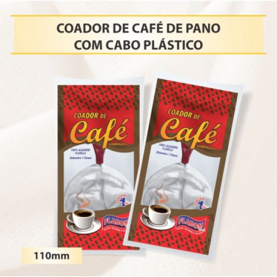 Coador de Café de Pano/Plástico 110mm Flabom