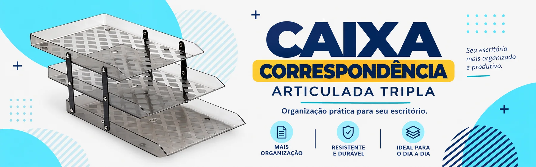 Caixa de correspondência articulada tripla